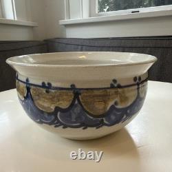 Vintage John Fassbinder Studio Pottery 8.75 Bowl Mixing/Serving, Has Crack