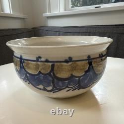Vintage John Fassbinder Studio Pottery 8.75 Bowl Mixing/Serving, Has Crack