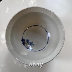 Vintage John Fassbinder Studio Pottery 8.75 Bowl Mixing/Serving, Has Crack