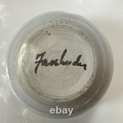 Vintage John Fassbinder Studio Pottery 8.75 Bowl Mixing/Serving, Has Crack