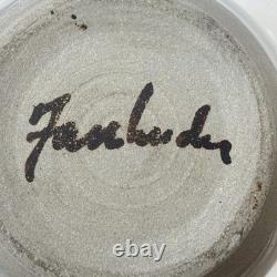 Vintage John Fassbinder Studio Pottery 8.75 Bowl Mixing/Serving, Has Crack