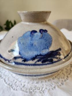Vintage John Fassbinder Studio Pottery 8.75 Bowl With Lid