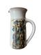 Vintage John Fassbinder studio pottery Pitcher mid century modern art 8 1/4 in