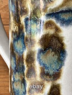 Vintage John Fassbinder studio pottery Pitcher mid century modern art 8 1/4 in