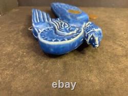 Vintage John Ffrench Arklow Studio Ireland Pottery, Blue Angel Ornament, Primm