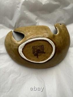 Vintage John Ffrench Arklow Studio Pottery Dove Bird Bowl Dish Scarce