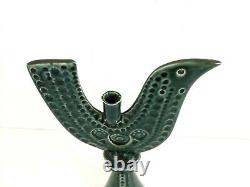 Vintage John Ffrench JFF Bird Green Candle Holder Arklow Studio Pottery Ireland