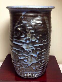 Vintage John Loree Studio Pottery Vase Mid Century Modern Rare Example