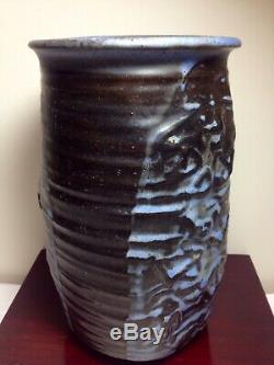 Vintage John Loree Studio Pottery Vase Mid Century Modern Rare Example