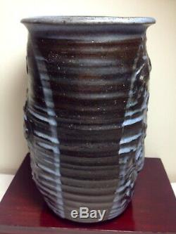 Vintage John Loree Studio Pottery Vase Mid Century Modern Rare Example