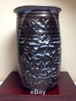 Vintage John Loree Studio Pottery Vase Mid Century Modern Rare Example