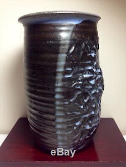 Vintage John Loree Studio Pottery Vase Mid Century Modern Rare Example