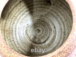 Vintage John Peterson Studio Pottery Ceramic Handle Lidded Jar with Cork Stopper