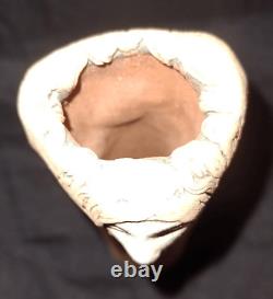 Vintage Jude Holdsworth 3 Faces Studio Pottery Vase 7.25 tall Spaghetti hair te