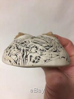 Vintage Jude Holdsworth Studio Pottery Two Faces Lidded Box 1997