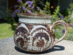 Vintage Ka Kwong Hui Studio Pottery Ewer Mid-Century Modern, Wax Resist Design