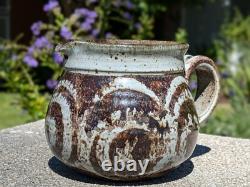 Vintage Ka Kwong Hui Studio Pottery Ewer Mid-Century Modern, Wax Resist Design
