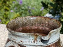 Vintage Ka Kwong Hui Studio Pottery Ewer Mid-Century Modern, Wax Resist Design