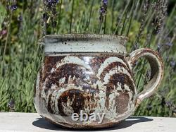 Vintage Ka Kwong Hui Studio Pottery Ewer Mid-Century Modern, Wax Resist Design