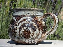 Vintage Ka Kwong Hui Studio Pottery Ewer Mid-Century Modern, Wax Resist Design