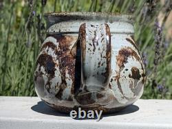 Vintage Ka Kwong Hui Studio Pottery Ewer Mid-Century Modern, Wax Resist Design