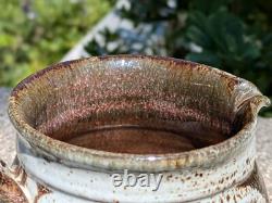 Vintage Ka Kwong Hui Studio Pottery Ewer Mid-Century Modern, Wax Resist Design