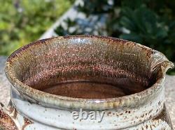 Vintage Ka Kwong Hui Studio Pottery Ewer Mid-Century Modern, Wax Resist Design