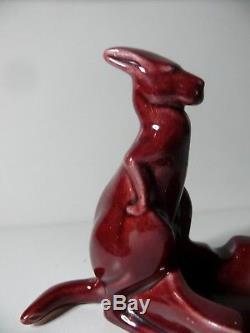 Vintage Kangaroo Statue Ashtray Bowl Studio Art Ceramic Australian Pottery Diana