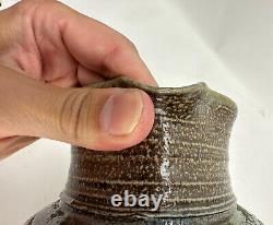 Vintage Karen Karnes American Studio Pottery Banded Stoneware Pitcher Jug Vase