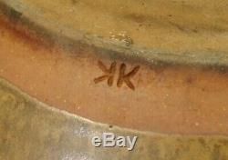 Vintage Karen Karnes Studio Pottery Large Lidded Casserole Wood Fired Stoneware