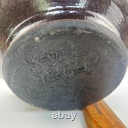 Vintage Ken Jensen Studio Pottery Jar Raku Island Seaside Handmade ArtisanSigned