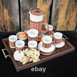 Vintage Kentmere Studio Pottery Coffee Set Mug Teapot England Gordon Barbara Fox