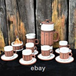 Vintage Kentmere Studio Pottery Coffee Set Mug Teapot England Gordon Barbara Fox