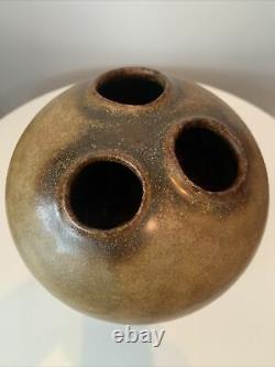 Vintage Kirsten Gunther Moonfrog Vase For Knabstrup Keramik Pottery Denmark MCM
