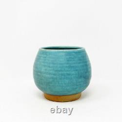 Vintage Kjeld & Erica Deichmann Studio Art Pottery Vase Green Glaze NB Canada