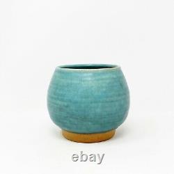 Vintage Kjeld & Erica Deichmann Studio Art Pottery Vase Green Glaze NB Canada