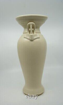 Vintage Klein Reid Studio Pottery Handled White Porcelain Vase