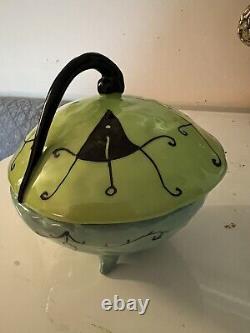 Vintage Kri Kri Studio 1997 Art Pottery Ceramic Sugar Bowl Retired