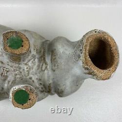 Vintage LOET VANDERVEEN Hippopotamus Sculpture Signed Hippo Studio Pottery Art