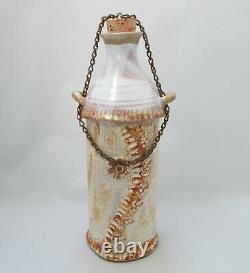 Vintage LORETTA COHN Art Pottery Bottle Vase + 1973 Ceramics Monthly Magazine