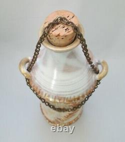 Vintage LORETTA COHN Art Pottery Bottle Vase + 1973 Ceramics Monthly Magazine