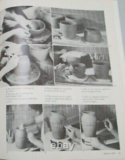 Vintage LORETTA COHN Art Pottery Bottle Vase + 1973 Ceramics Monthly Magazine