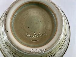 Vintage LOUIS MIDEKE Studio Pottery Bowl Listed Washington Ceramicist