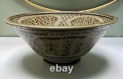 Vintage LOUIS MIDEKE Studio Pottery Bowl Listed Washington Ceramicist