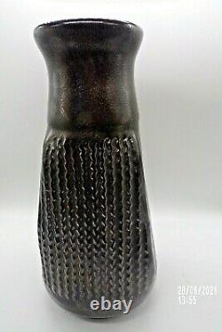 Vintage LUCIE RIE HANS COPER Black Art Pottery Vase 9 1/2