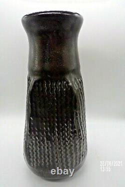 Vintage LUCIE RIE HANS COPER Black Art Pottery Vase 9 1/2