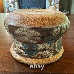 Vintage Lapid Israel Pottery Vase Studio Art Abstract Signed 5 x 4