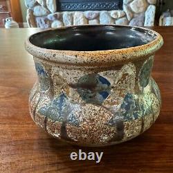 Vintage Lapid Israel Pottery Vase Studio Art Abstract Signed 5 x 4