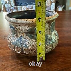 Vintage Lapid Israel Pottery Vase Studio Art Abstract Signed 5 x 4