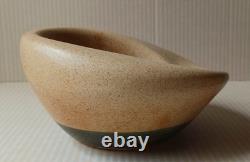 Vintage Lapid Israel Studio Art Pottery Vase MCM Biomorphic Hand Painted Esther